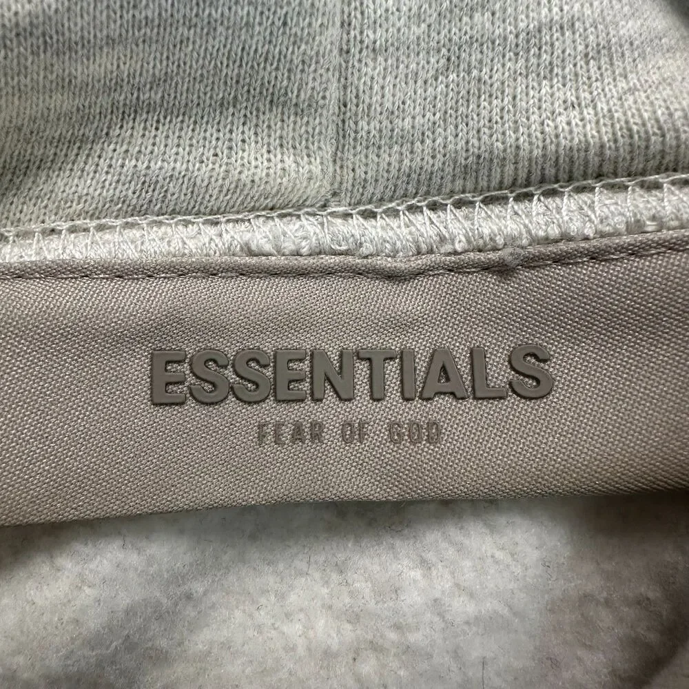 Fear of God Essentials Light Oatmeal Pullover Hoodie Size Medium Preloved